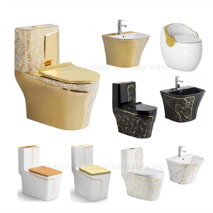 Cuvette de toilette en marbre blanc doré toilette en céramique design en marbre toilette inodoros lavabo mural <span class=keywords><strong>prix</strong></span> - Product Image 6