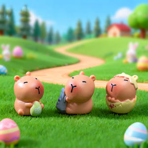 Miniatures de Capybara pour la décoration de Pâques, mini-animaux en résine, figurines de capybara pour la décoration de jardin féerique, paysage de mousse, décorations de <span class=keywords><strong>bricolage</strong></span> - Product Image 3