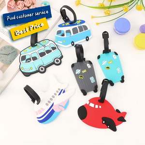 Étiquette de bagage en silicone en pvc de compagnie aérienne imprimée de logo personnalisé étiquette de bagage en caoutchouc imperméable et durable promotionnelle - Product Image 1