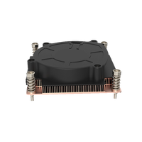 Vollkupfer-VC-Platten-CPU-Kühler für LGA 2011 1366 115X 1200 1150 mit Kupferlamellen und 4-Pin-PWM-Lüfter für IPC 1U Serverkühlung