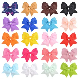 3.5 inch solid color forked tail ribbon hair bow with clip children's hairpin cute princess hair accessories 403