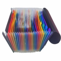 Pochette de rangement pour documents en plastique, 24 poches, imperméable, format A4, organiseur de fichiers extensible, 2 pièces, logo personnalisé