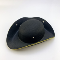 Pittsburgh pirata Cosplay fieltro Tricorn sombrero en negro azul verde para hombres mujeres Año Nuevo disfraz de Halloween Acción de Gracias gorras a granel