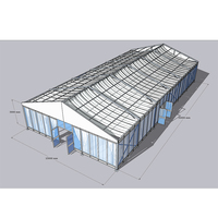 Tente de réception robuste pliable 30x50 pieds en PVC imperméable anti-UV pour mariages en plein air, salons professionnels et événements de jardin