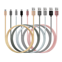 Kabel USB Micro 5pin Nylon Braided 3ft 10ft untuk Pengisian Daya & Transfer Data Android Tersedia