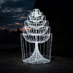 Sculpture lumineuse de fontaine de Noël 3D à LED pour les spectacles paysagers nocturnes et les espaces publics festifs - Product Image 1