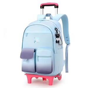 Mochila escolar con carro de dos <span class=keywords><strong>ruedas</strong></span> AL, mochila de escalera de gran capacidad a la moda para estudiantes - Product Image 1