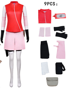 Ecoparty ชุดคอสเพลย์อะนิเมะ <span class=keywords><strong>Haruno</strong></span> <span class=keywords><strong>Sakura</strong></span> กางเกงขาสั้นกระโปรงกระเป๋าฮาโลวีนวันขอบคุณพระเจ้าของขวัญคริสต์มาส - Product Image 6