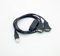 Convertidor de serie DB9, Cable USB AM a 2 puertos, de alta calidad, venta directa de fábrica