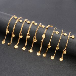 JXX JSL-Z7/9-79 Nouveau bracelet en laiton avec petit pendentif en forme de cœur, plaqué or 24 carats, bijoux pour femmes, vente chaude - Product Image 1