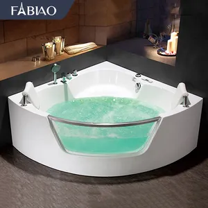 FABIAO-bañera de cristal para 2 personas con control digital, bañera de hidromasaje para 2 personas, modelo vasca di bagno