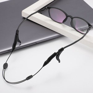 Noir réglable anti-dérapant Silicone <span class=keywords><strong>lunettes</strong></span> support de retenue <span class=keywords><strong>fil</strong></span> d'acier sport <span class=keywords><strong>lunettes</strong></span> de soleil chaîne chaîne <span class=keywords><strong>lunettes</strong></span> <span class=keywords><strong>lunettes</strong></span> cordon sangle - Product Image 3