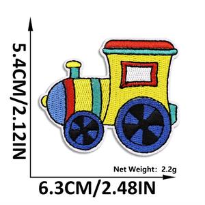 Оптовая Продажа, оптовая продажа, мультяшный дизайн поезда, вышитые дорожные нашивки для детской одежды - Product Image 5