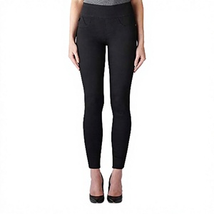 High Waist Breathable Thin Velour Solid Vintage Style Full-Length <b>Pockets</b> Knitted Digital Printed Pants <b>Leggings</b> for Summer - Product Image 3