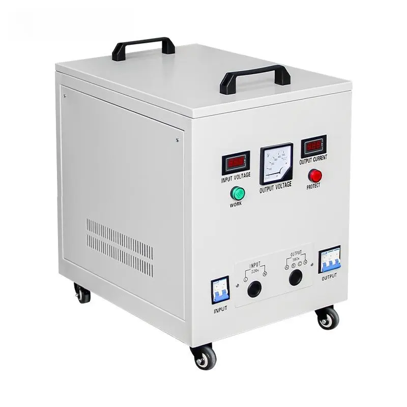 110v a 220v 380v Conversor de tensão monofásico a trifásico 10kw 15kw 20kw Transformador de motor industrial