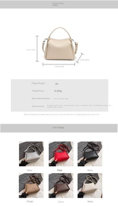 <span class=keywords><strong>Sac</strong></span> seau décontracté de style français, couleur unie simple, rétro, <span class=keywords><strong>sac</strong></span> bandoulière, <span class=keywords><strong>sac</strong></span> à main en cuir souple vintage de première qualité pour femmes - Product Image 3