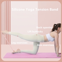 Bandas de Resistencia Personalizadas de Color Rosa para Pilates, Bandas de Ejercicio para Yoga y Fitness