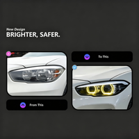 Pour l'assemblage des phares de la Série 1 F20 2015-2018, rénovation/mise à niveau avec feux de jour LED laser bicolores Golden Eye 35W