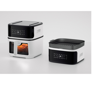 <span class=keywords><strong>Friteuse</strong></span> à air numérique de luxe 8L carrée en acier inoxydable avec <span class=keywords><strong>grill</strong></span> 2-en-1, écran LCD, grille amovible, 1700W, électrique domestique - Product Image 3