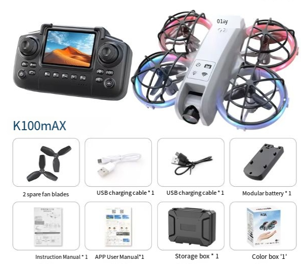 K100 - Cámara dual de flujo óptico + control de pantalla - Blanco