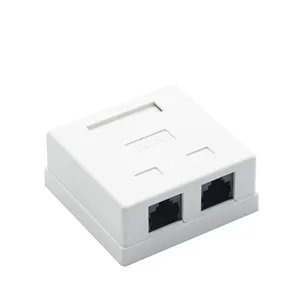 MT-5826 الإناث cat5e المزدوج 2 ميناء UTP نوع CAT.6 RJ45 شبكة سطح مربع