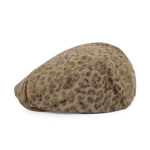 Boina Británica Minimalista con Estampado de Leopardo, Unisex, de 6 Paneles, Estilo Casual Vintage - Product Image 1