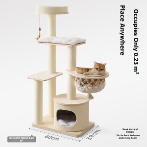 Solid Wood Eco-Friendly 4-Level Sisal <strong>Cat</strong> Tree Condo <strong>Scratching</strong> <strong>Post</strong> Multifunctional <strong>Cat</strong> <strong>Bed</strong> Space-Saving for Large <strong>Cats</strong> Small - Product Image 2
