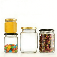 Pot en verre rond classique vide avec bouchon à vis 45ml 100ml 120ml 150ml 200ml 250ml 300ml 350ml 450ml 500ml 730ml