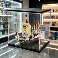 Vitrine de présentation en acrylique à fente unique pour figurines de collection Pop Mart Labubu Molly Skullpanda, avec protection anti-UV et anti-poussière