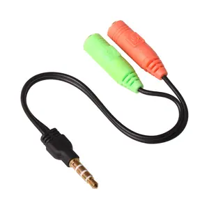 3.5mm Y Splitter Headphone Jack Audio Cable 1 Male to 2 Female Aux Cable Adapter Wire For Computer Headset MP3 MP4 PC