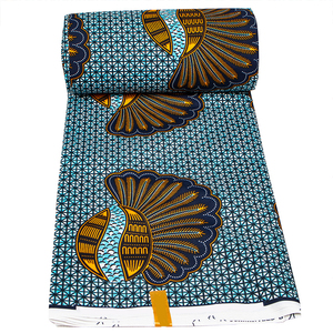 <span class=keywords><strong>100</strong></span>% <span class=keywords><strong>Polyester</strong></span> Hot Bán Châu Phi pagne ankara vải phi bất satin SÁP 6 yards vải cho phụ nữ may may in - Product Image 4
