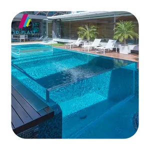 Trinh nữ nhựa trong suốt rõ ràng Acrylic container hồ bơi tường Acrylic hồ bơi ngoài trời