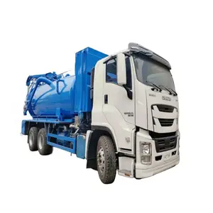 Japón ISUZU Giga 8*4 6*4 camiones de succión de aguas residuales 20 metros cúbicos 20000 litros camión de succión y transporte de lodos de aguas residuales