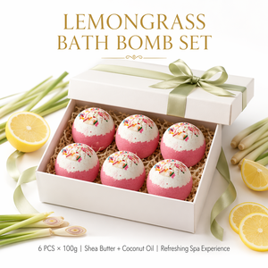 Bombe de bain effervescente personnalisée à l'huile de coco et à la citronnelle naturelle, parfum agrumes frais, adoucissante, coffret cadeau spa OEM ODM 100g - Product Image 1