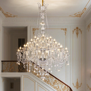 Velas de cristal de lujo europeas Maria Theresa Candelabros de cristal grandes Velas decorativas para sala de estar y hotel - Product Image 1