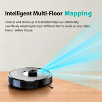 Robot aspirateur avec station d'auto-vidage, navigation LiDAR 8000Pa, robot aspirateur et serpillière 2 en 1