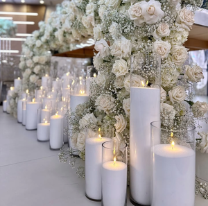 Wedding <b>Vase</b> Decoration Small Vintage Crystal Large Round Metal Floral Trumpet Table <b>Tall</b> Centerpieces clear <b>Vases</b> for Wedding - Product Image 6