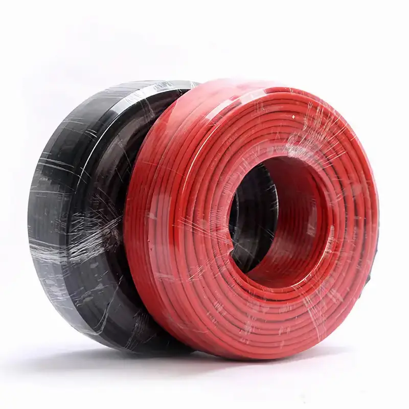 XLPO Solar Cable PV Cable DC Solar Power Cable Insulated Tinned Copper 4MM 6MM 10MM 16MM 25MM 35MM Solar System Red LOW Voltage