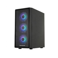 ATX Computer Gaming Case Glass/Mesh ATX Torre completa con ventiladores ARGB USB3.0/2,0 Port Computer Gaming PC Case con panel de malla