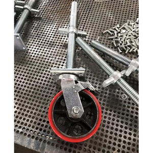 Ruota per impalcatura in acciaio da costruzione di alta qualità <span class=keywords><strong>con</strong></span> gamba regolabile - Product Image 2