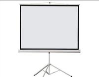 Support de projecteur portable en alliage d'aluminium blanc mat Telon 74 pouces 16:9 avec un angle de vue de 170 degrés pour écran extérieur