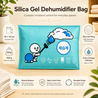 Sachets déshumidificateurs réutilisables en gel de silice avec indicateur de couleur pour armoire, placard et meuble à chaussures en Corée