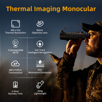 Monocular Térmico MK-IR-635, 35 mm 640*512 (50 Hz), Monocular de Visión Nocturna con Imágenes Térmicas para Caza, Cámara Termográfica Infrarroja