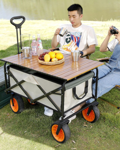 Troli Kemah listrik lipat, keranjang belanja luar ruangan gerobak tangan Off Road Trailer bagasi portabel piknik Kemah - Product Image 6