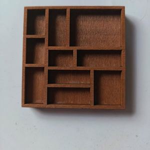 Wholesale Multi-Purpose Mini Wooden Tray, Compartment Organizer for Crystals, Seashells & Small Jewelry, <b>Rustic</b> <b>Desk</b> Decors - Product Image 3