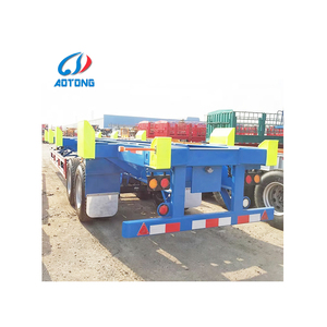 Port Digunakan <span class=keywords><strong>Trailer</strong></span> Sasis Kontainer 20FT 40FT 45FT Bom Gerobak Terminal - Product Image 1