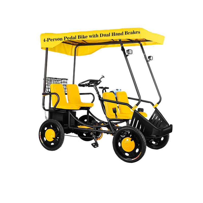 Electric Bike Four Person Bike Cart Wheel Bicycle Family Bike With