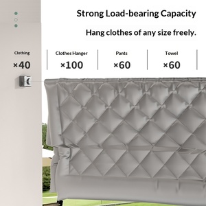 Séchoir à linge mural carré rétractable en <span class=keywords><strong>aluminium</strong></span>, léger, invisible, moderne, durable, pour <span class=keywords><strong>extérieur</strong></span> et salle de bain - Product Image 4