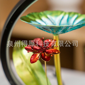 Fuente de agua decorativa redonda eléctrica con retroiluminación, rueda Feng Shui, decoración interior para el hogar, regalo para la sala de estar, regalo de inauguración de casa - Product Image 5