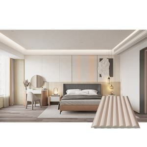 <span class=keywords><strong>Facile</strong></span> à nettoyer étanche à l'eau ROHS Grain en bois 150mm WPC Strip <span class=keywords><strong>Flûte</strong></span> Panneau mural - Product Image 2